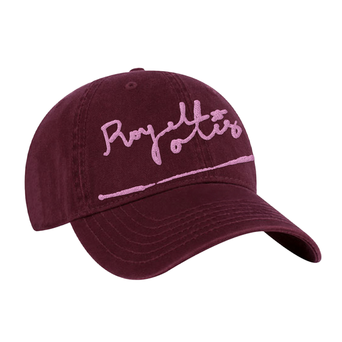 royel otis pink script dad hat
